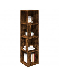 Scaffale Angolare Rovere Fumo 33x33x132 cm Legno Multistrato 2