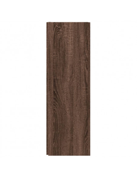 Scaffale Angolare Rovere Marrone 33x33x100 cm Legno Multistrato