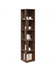 Scaffale Angolo Rovere Marrone 33x33x164,5 cm Legno Multistrato 2