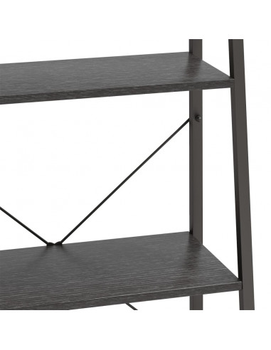 Scaffale Autoportante con 3 Ripiani Nero 56x35x108 cm