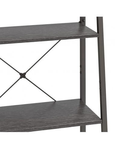 Scaffale Autoportante con 4 Ripiani Nero 56x35x140 cm