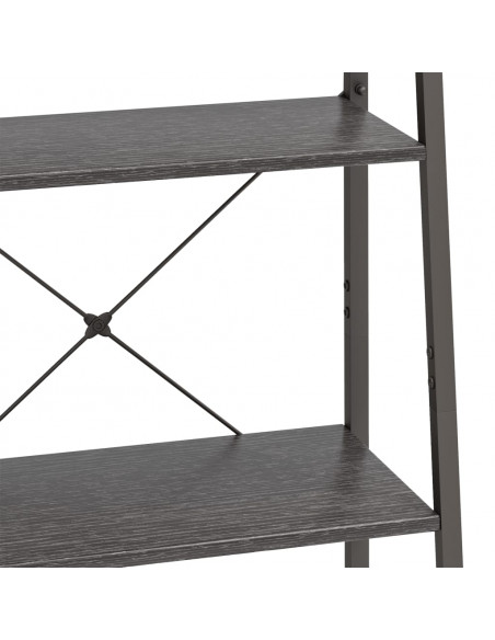 Scaffale Autoportante con 4 Ripiani Nero 56x35x140 cm