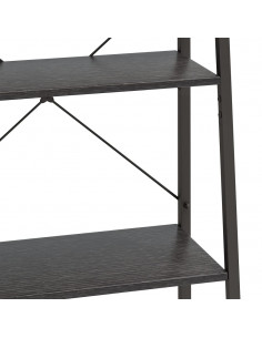 Scaffale Autoportante con 5 Ripiani Nero 56x35x174 cm