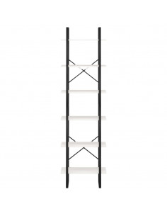 Scaffale Bianco 60x30x210 cm in Legno Massello di Pino 2