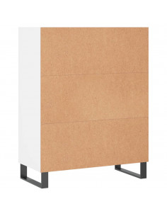 Scaffale Bianco 69,5x32,5x90 cm in Legno Multistrato