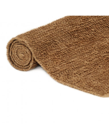 Tappeto Fatto a Mano in Bouclé 80x160 cm Iuta e Cotone
