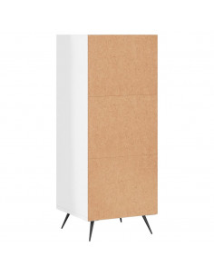 Scaffale Bianco Lucido 34,5x32,5x90 cm Legno Multistrato 2