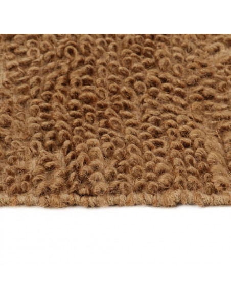 Tappeto Fatto a Mano in Bouclé 80x160 cm Iuta e Cotone