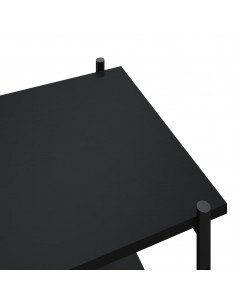 Scaffale con 3 Mensole Nero 80x40x92 cm