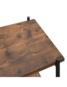 Scaffale con 5 Mensole Nero e Naturale 80x40x163 cm