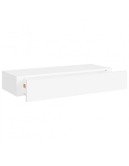 Scaffale con Cassetti da Parete Bianco 60x23,5x10 cm in MDF