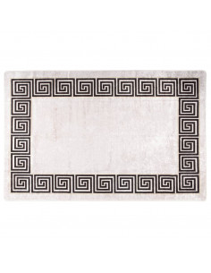 Tappeto Lavabile 80x150 cm Beige Chiaro Antiscivolo