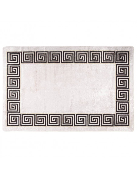 Tappeto Lavabile 80x150 cm Beige Chiaro Antiscivolo
