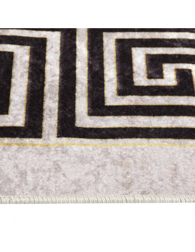 Tappeto Lavabile 80x150 cm Beige Chiaro Antiscivolo