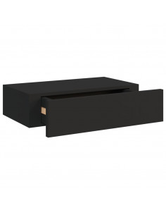 Scaffale con Cassetti da Parete Nero 40x23,5x10 cm in MDF 2