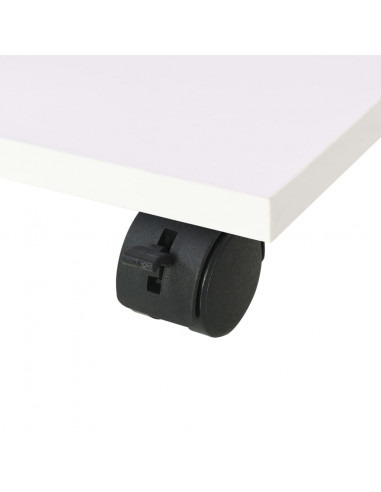 Scaffale con Ruote 50x35x42 cm Bianco