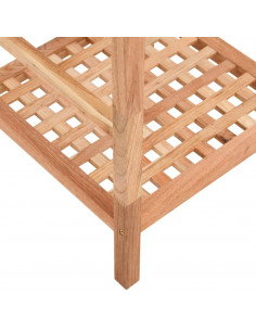 Scaffale da Bagno 35,5x35,5x79 cm in Legno Massello di Noce