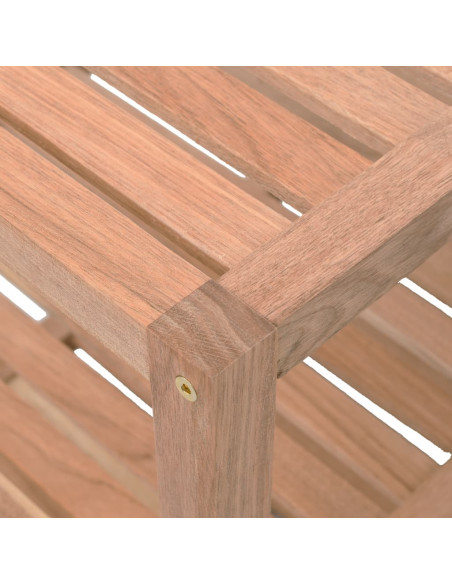 Scaffale da Bagno in Legno Massello di Noce 65x40x65 cm