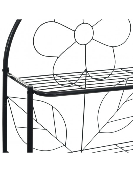 Scaffale da Bagno Nero 60x33x174 cm