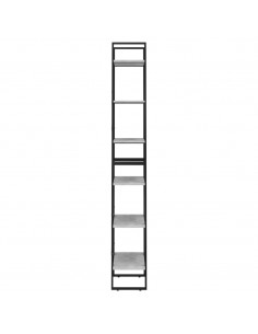 Scaffale Grigio Cemento 60x30x210 cm in Legno Multistrato 2