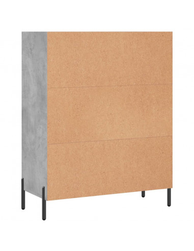 Scaffale Grigio Cemento 69,5x32,5x90 cm in Legno Multistrato