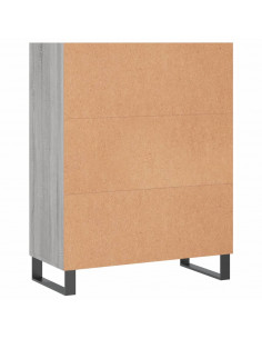 Scaffale Grigio Sonoma 69,5x32,5x90 cm in Legno Multistrato 2