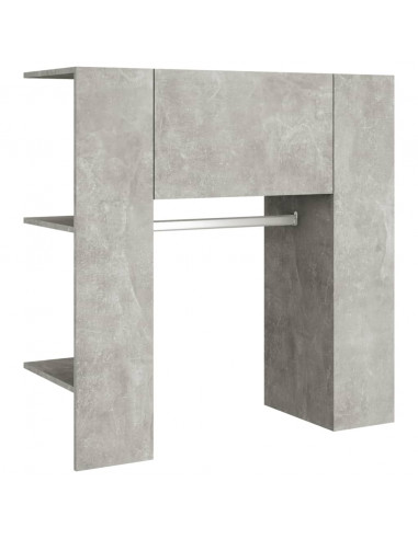 Scaffale Ingresso Grigio Cemento 97,5x37x99cm Legno Multistrato