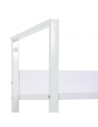 Scaffale Libri 3 Ripiani Bianco 60x27,6x90,5 Legno Multistrato