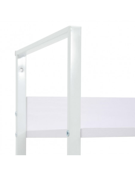 Scaffale Libri 3 Ripiani Bianco 60x27,6x90,5 Legno Multistrato