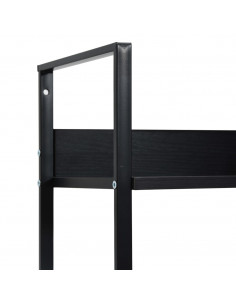 Scaffale Libri 5 Ripiani Nero 60x27,6x128,5cm Legno Multistrato 2