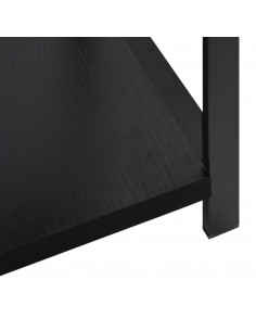 Scaffale Libri Piccolo Dritto Nero 33,5x39,6x79,7cm Multistrato