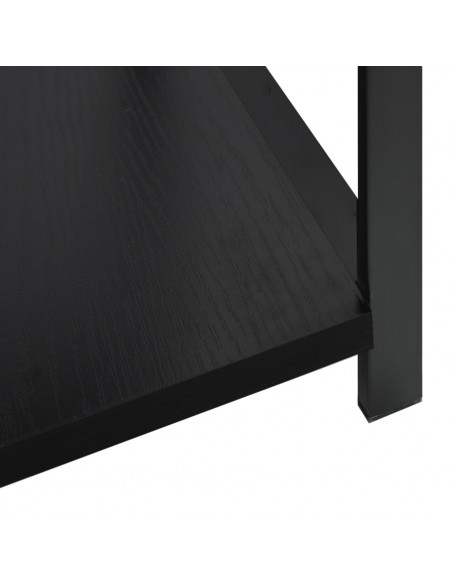 Scaffale Libri Piccolo Dritto Nero 33,5x39,6x79,7cm Multistrato