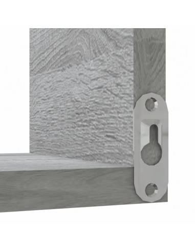 Scaffale Parete Angolo 2pz Grigio Sonoma 40x40x50cm Multistrato