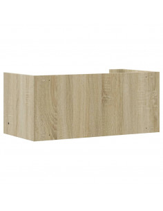 Scaffale Parete Rovere Sonoma 70,5x35x30,5 cm Legno Multistrato
