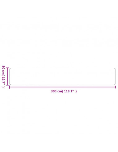 Tappeto Corsia Aspetto Sisal Tortora 50x300 cm