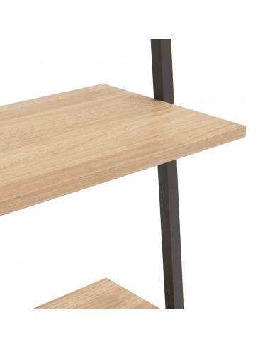 Scaffale Pendente 5 Ripiani Marrone Chiaro e Nero 64x34x185,5cm