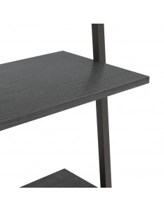 Scaffale Pendente a 4 Livelli Nero 64x34x150,5 cm 2