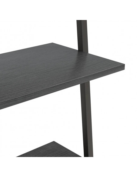 Scaffale Pendente a 4 Livelli Nero 64x34x150,5 cm