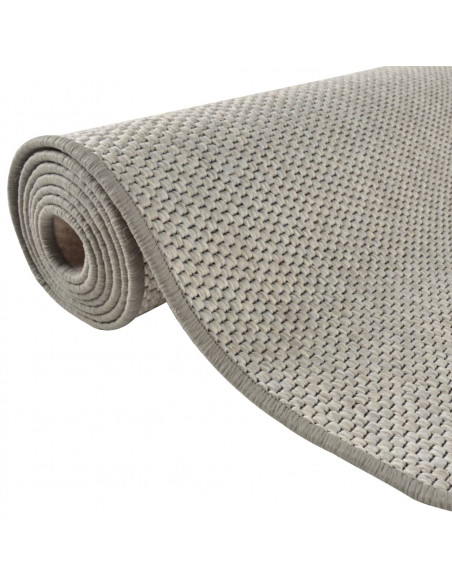 Tappeto Corsia Aspetto Sisal Tortora 80x250 cm