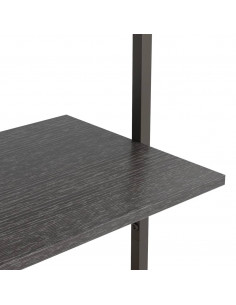 Scaffale Pendente a 4 Livelli Nero 64x35x152,5 cm 2