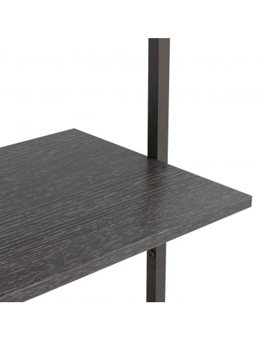 Scaffale Pendente a 4 Livelli Nero 64x35x152,5 cm