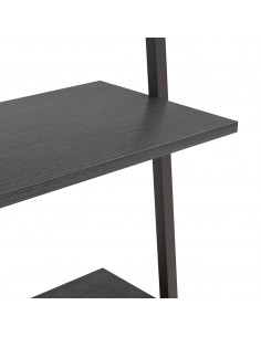 Scaffale Pendente a 5 Livelli Nero 64x34x185,5 cm