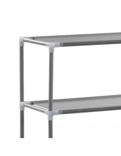 Scaffale per Bagno con 3 Ripiani Argento 53x28x169 cm