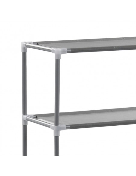 Scaffale per Bagno con 3 Ripiani Argento 53x28x169 cm