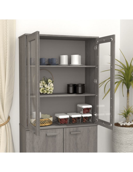 Scaffale per Credenza Grigio Chiaro 85x35x100 cm Legno di Pino