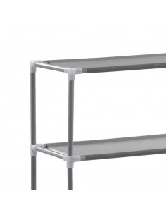 Scaffale per Lavatrice con 3 Ripiani Argento 69x28x169 cm