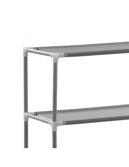 Scaffale per Lavatrice con 3 Ripiani Argento 69x28x169 cm
