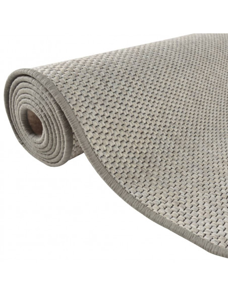 Tappeto Corsia Aspetto Sisal Tortora 80x400 cm