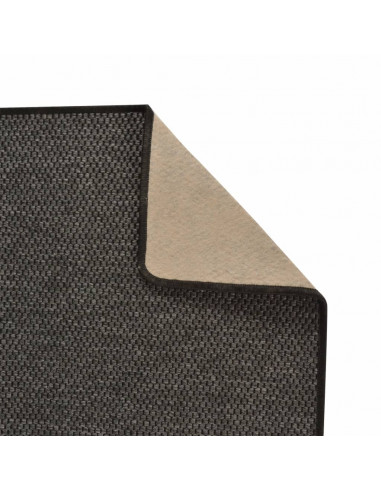 Tappeto Corsia Aspetto Sisal Antracite 50x150 cm