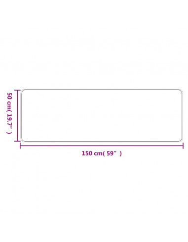 Tappeto Corsia Aspetto Sisal Antracite 50x150 cm